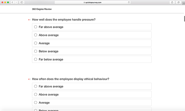 360 Template QuickTapSurvey