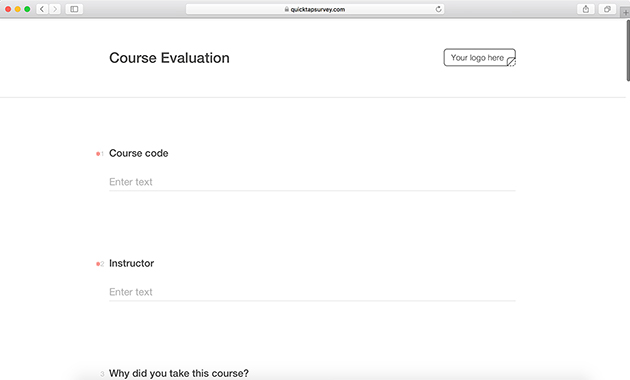 Course Evaluation Survey Template Examples