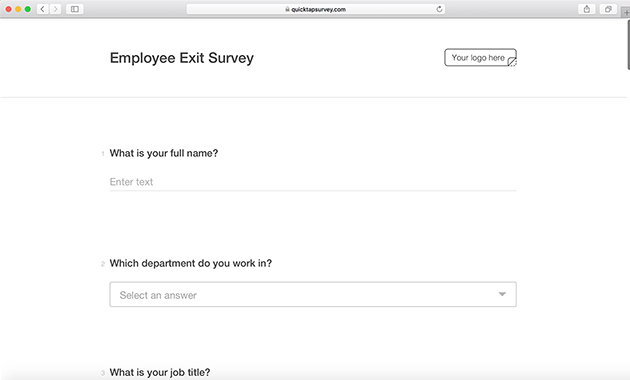 Employee Exit Survey Template