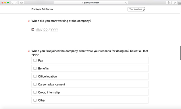 Intern Exit Interview Template from www.quicktapsurvey.com