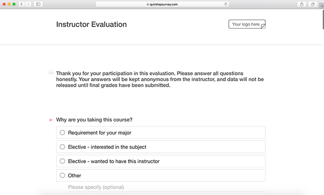 Instructor Evaluation Form Template