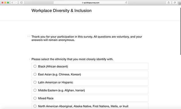 Workplace Diversity Survey Template